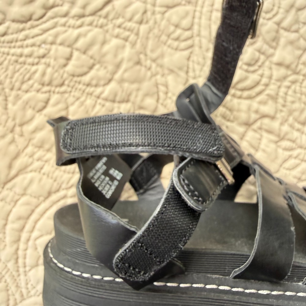 Kid's SIZE 4 Madden NYC Trendy Black Gladiator Fisherman Sandals Easy Closure - Picture 8 of 9